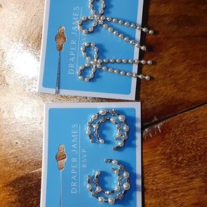 Draper James RSVP Gold & Pearl Earring Set's